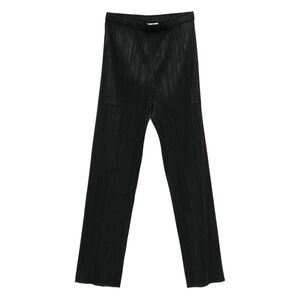 Pleats Please Black Trousers - Cropped Trousers Women